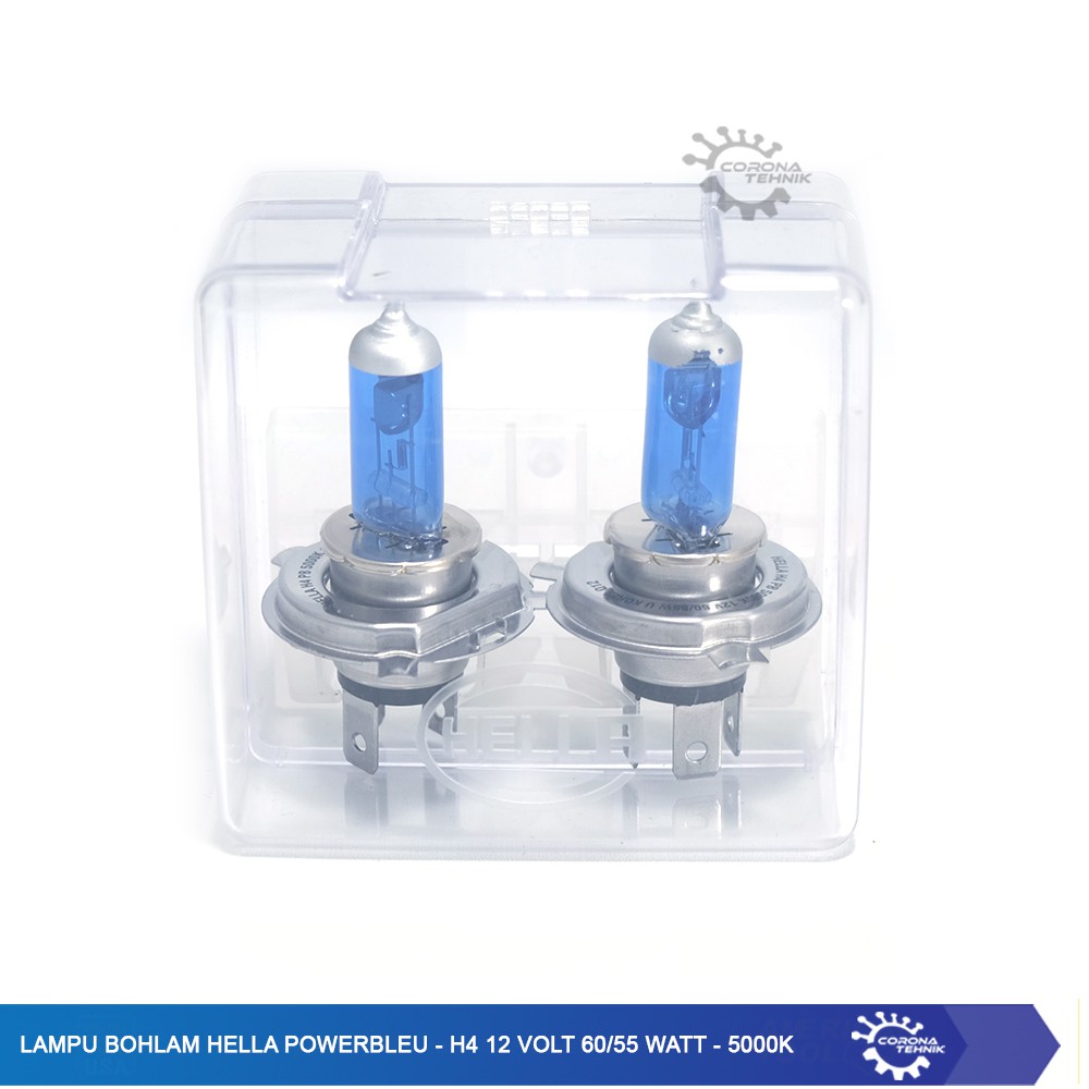 PowerBleu - Lampu Bohlam Hella - H4 12 Volt 60/55 Watt - 5000K