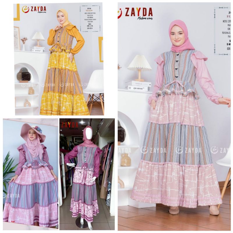 COD|Gamis Zayda Terbaru/Gamis Pesta/Gamis Muslimah/Zayda Promo/Gamis Zayda 81