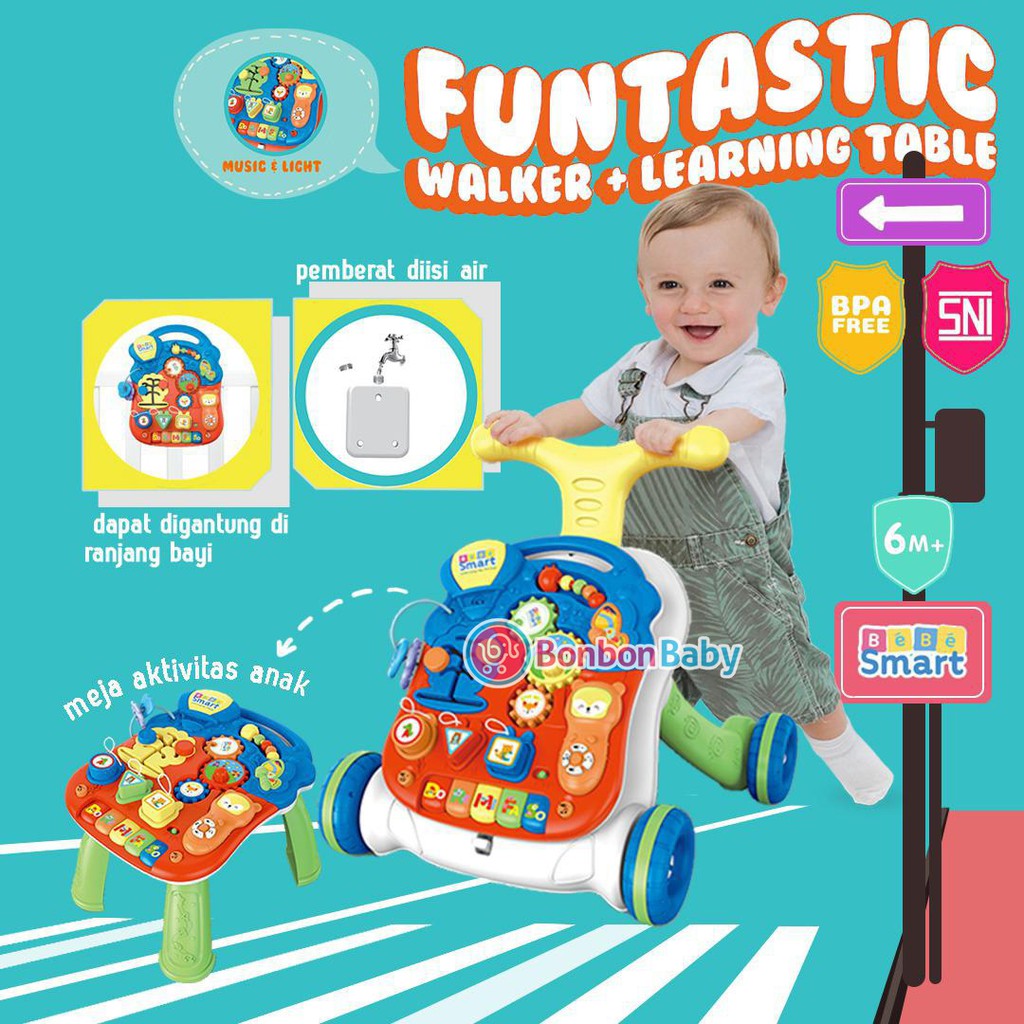 Bebe Smart Funtastic Walker + Learning Table