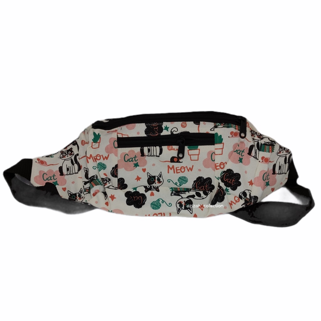 WAISTBAG KANVAS TAS PINGGANG DEWASA