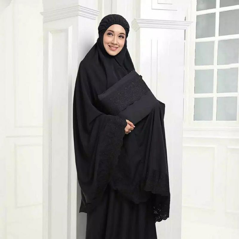 Mukena Dewasa Katun Premium Khodijah Bordir Free Tas