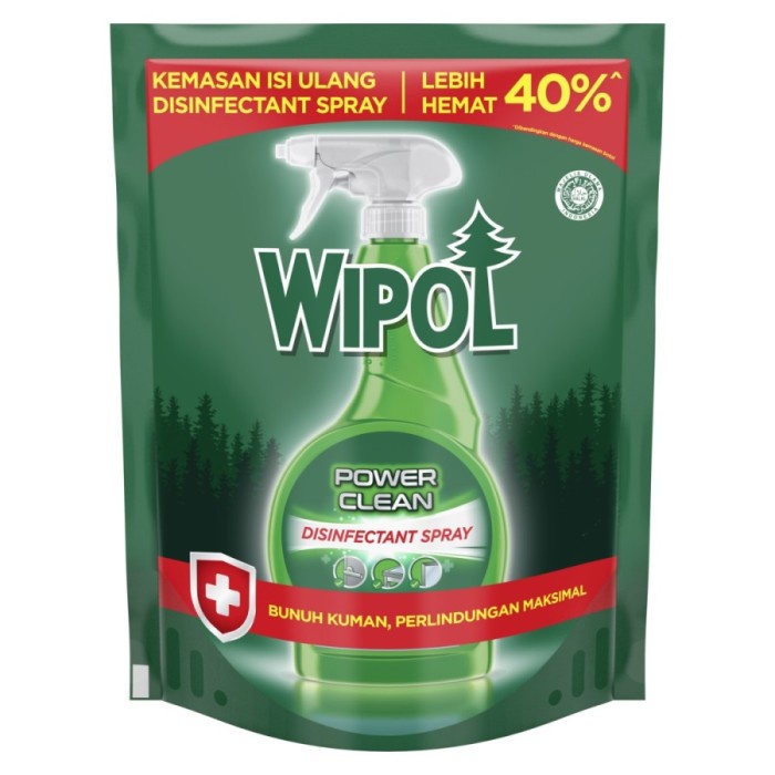 Wipol - Spray Disinfektan Pembersih Serbaguna Power Clean Refill 450Ml #98