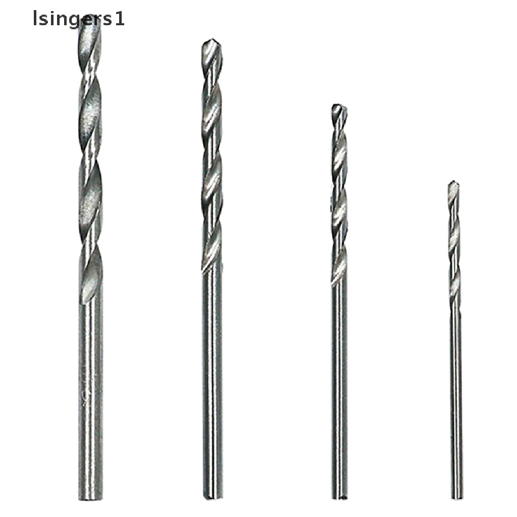 (lsingers1) 10pcs / Kotak Mata Bor Mini HSS 0.8mm-3.0mm Shank Lurus Untuk Alat Pertukangan Bits