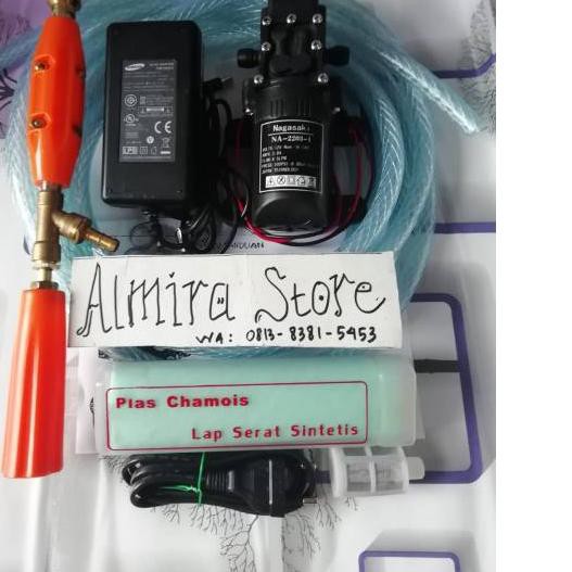 ✽ Alat Mesin cuci steam motor mobil Ac Pompa Air mini set lengkap ☛
