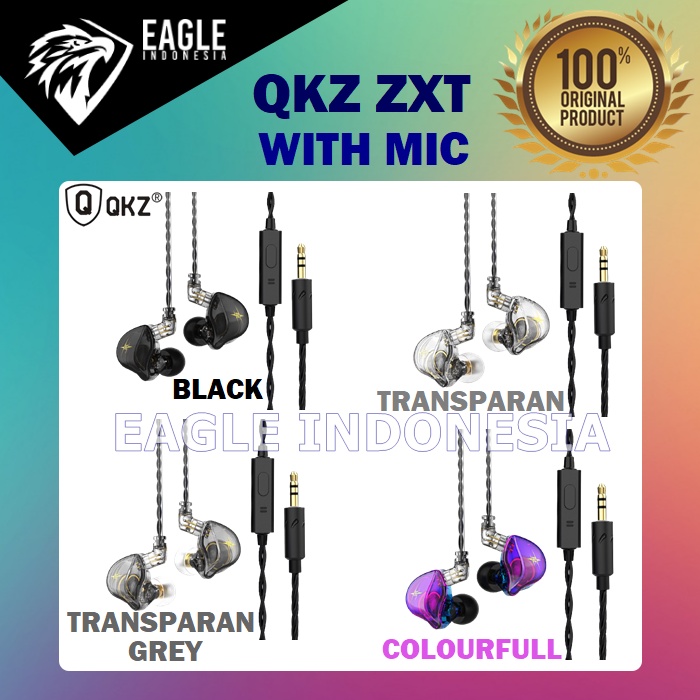 QKZ ZXT 1 Dynamic HIFI Bass IEM Headphone WITH MIC alt ZSN Pro MT1