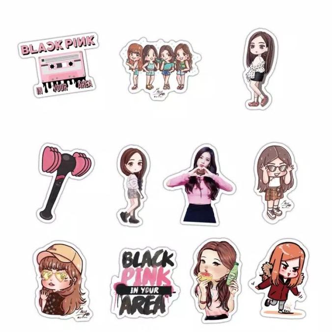 

54Pcs / Set Kpop Blackpink Stiker Pvc Anti Air Untuk Laptop Skateboard Termurah