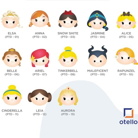 Griptok Tsum Tsum Princess | Pops HP Akrilik | Stand HP Akrilik