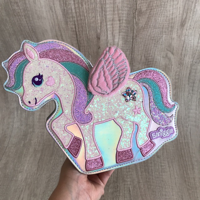 SMIGGLE - Tas slempang unicorn rainbow