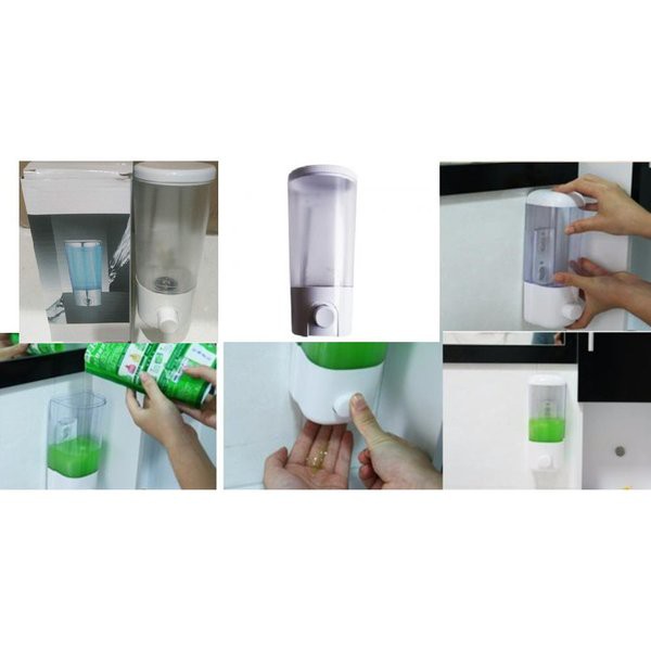 DISPENSER SABUN CAIR DAN SHAMPOO 1 TABUNG - TEMPAT PENYIMPANAN SABUN SINGLE SOAP DISPENSER