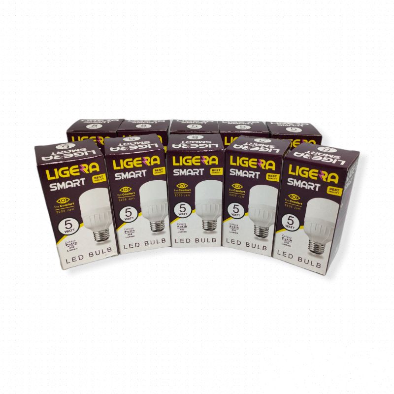 Paket 10 Pcs LIGERA Smart Lampu LED Capsule 5 Watt - Cahaya Putih