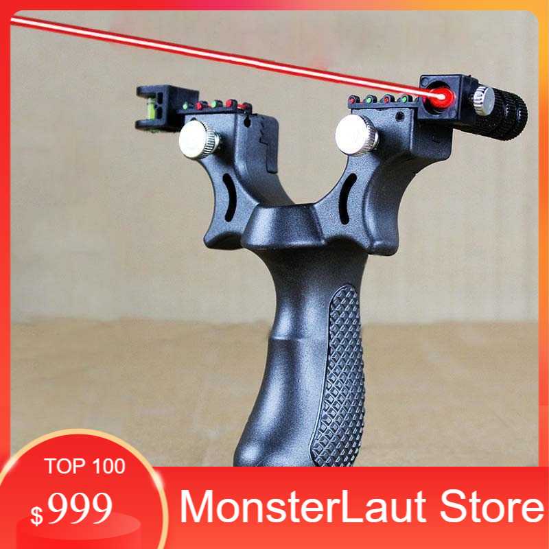 Ketapel burung laser Tactical Slingshot Laser Sight Rubber Band