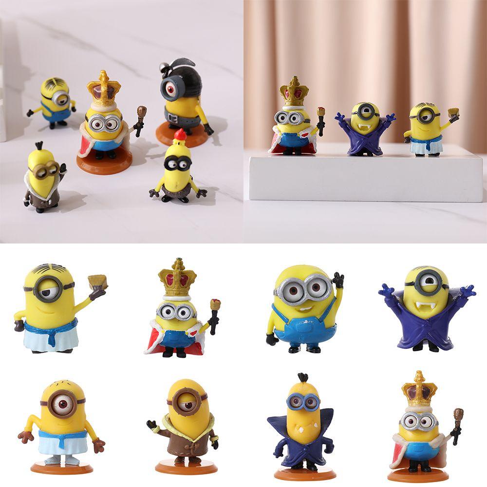 10pcs / set Ornamen Minions Bahan PVC Untuk Dekorasi Rumah