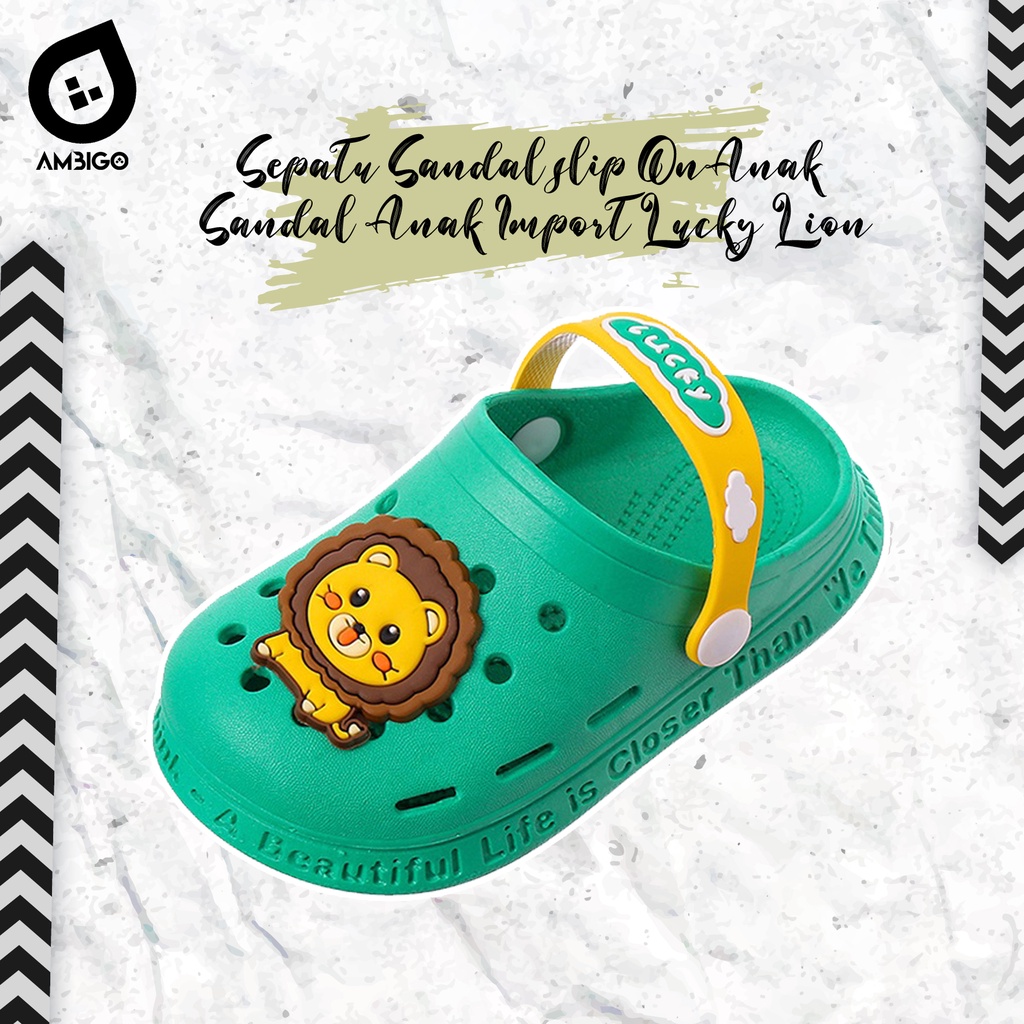 Sandal Sendal Anak Laki-laki &amp; Perempuan Sandal LUCKY LYON SRF257 - Sandal Sendal Import Anak