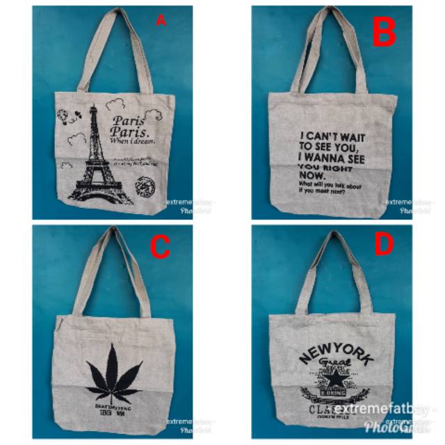 Tas slempang tottebag goni