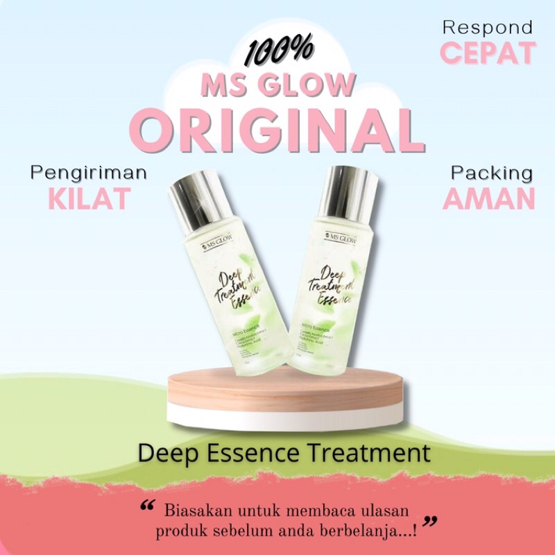 MS GLOW DEEP ESSENCE TREATMENT skincare anti acne dark spot jerawat perawatan wajah DLL TJ.BL.C.7