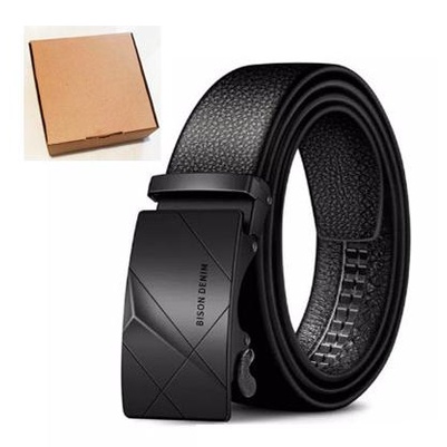 Ikat Pinggang Pria Kulit Asli Bison Denim Original Auto Buckle Bisnis