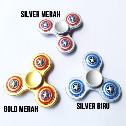Spiner Spinner Fidget Hand CAPTAIN AMERICA 3 SISI Metal Premium Quality [SPN04]