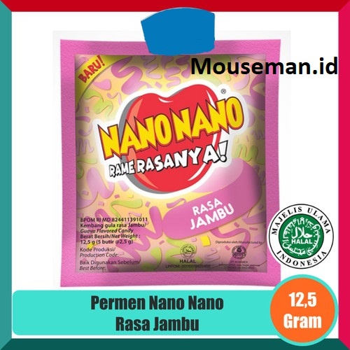 

Nano Nano manis asam asin rame rasanya Permen Manisan Buah - Netto 12.5 gr Rasa JAMBU