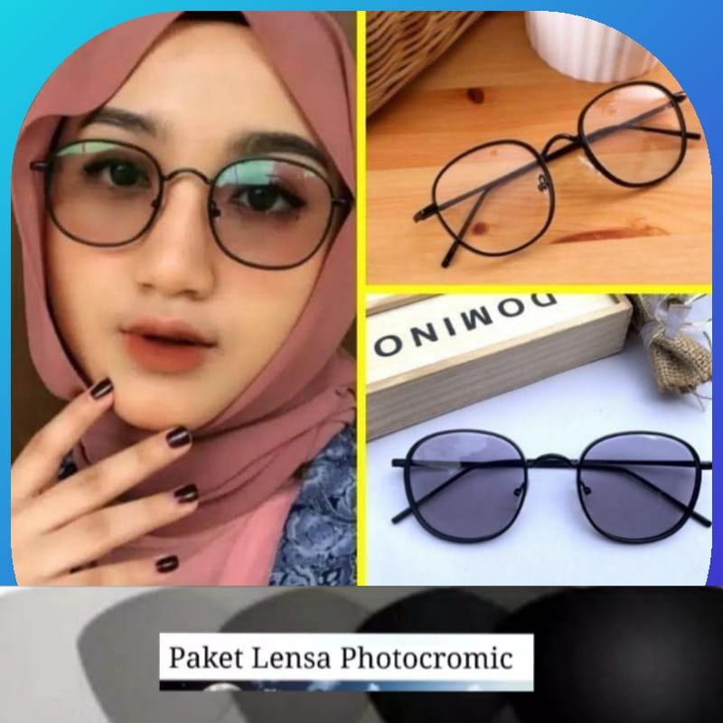 FREE BOX DAN LAP PHOTOCROMIC TRENDY KACAMATA FASHION WANITA PRIA GAYA MILENIAL SUNGLASSES