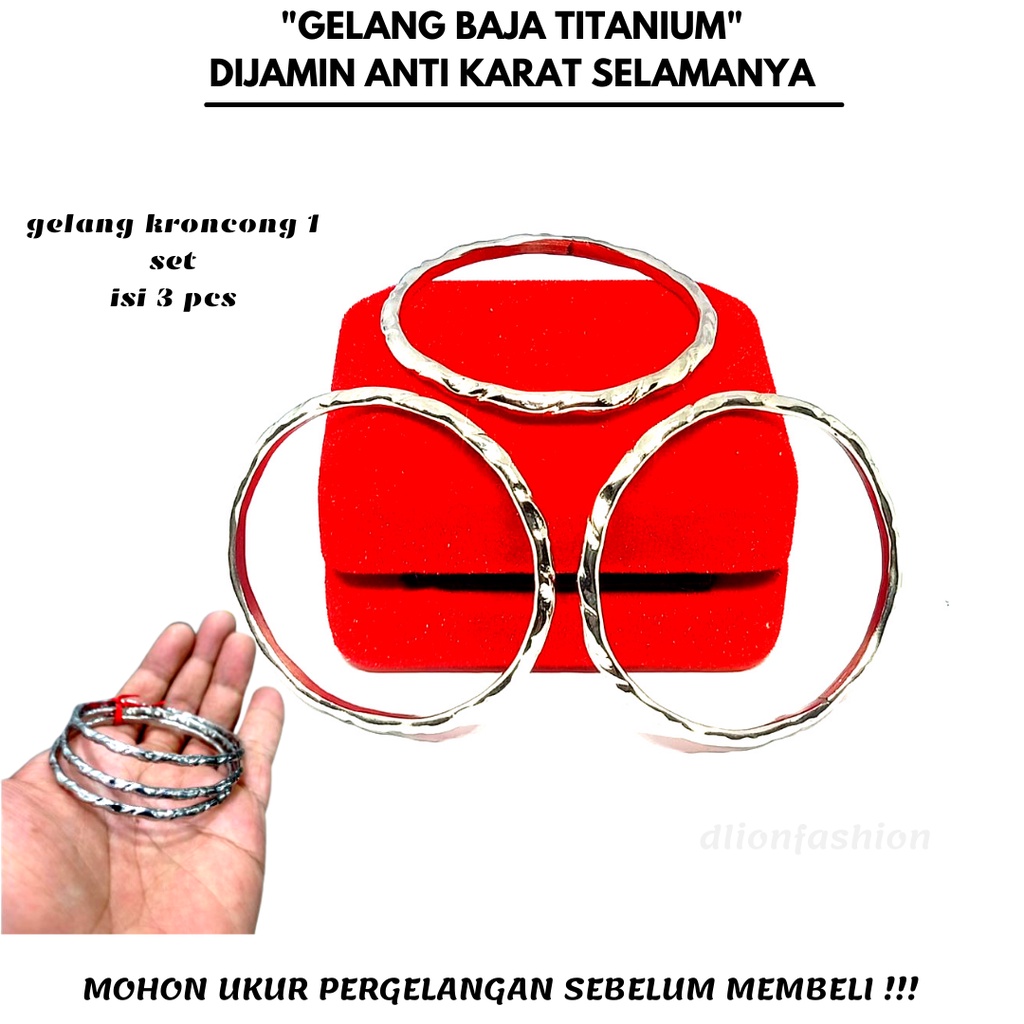 GELANG KERONCONG BAJA PUTIH,GELANG KERONCONG WANITA,GELANG KRONCONG ANAK,BAHAN BESI PUTIH DIJAMIN ANTI KARAT TERSEDIA 3 UKURAN