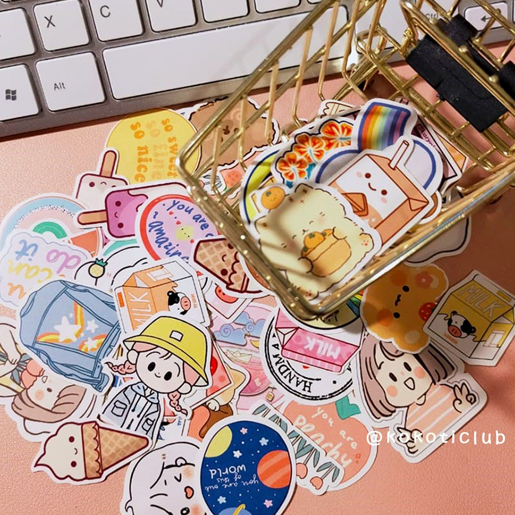 

30pcs RANDOM Stickers Cutting Waterproof untuk Dekorasi/Jurnal/Diary/Scrapbook