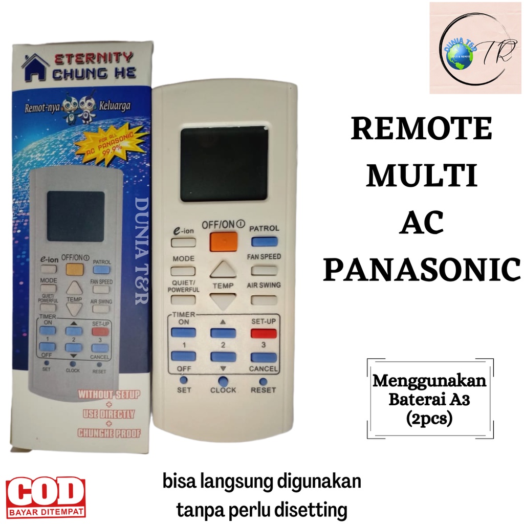 Remot / REMOTE AC Panasoni Multi BIRU NON INVERTER