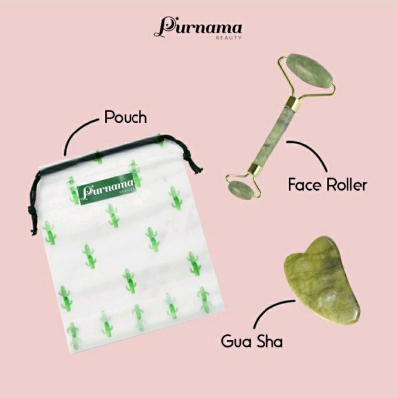 Purnama Beauty - Set Face Roller & Gua Sha