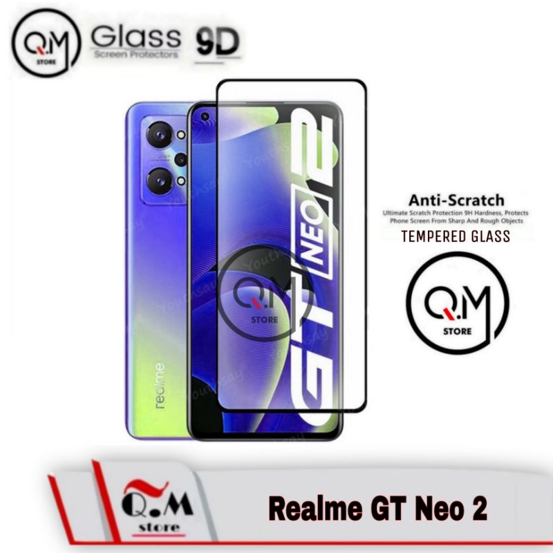 Tempered Glass Layar Full 9D REALME GT NEO 2 Anti Gores Screen Guard Pelindung Layar Full 9D