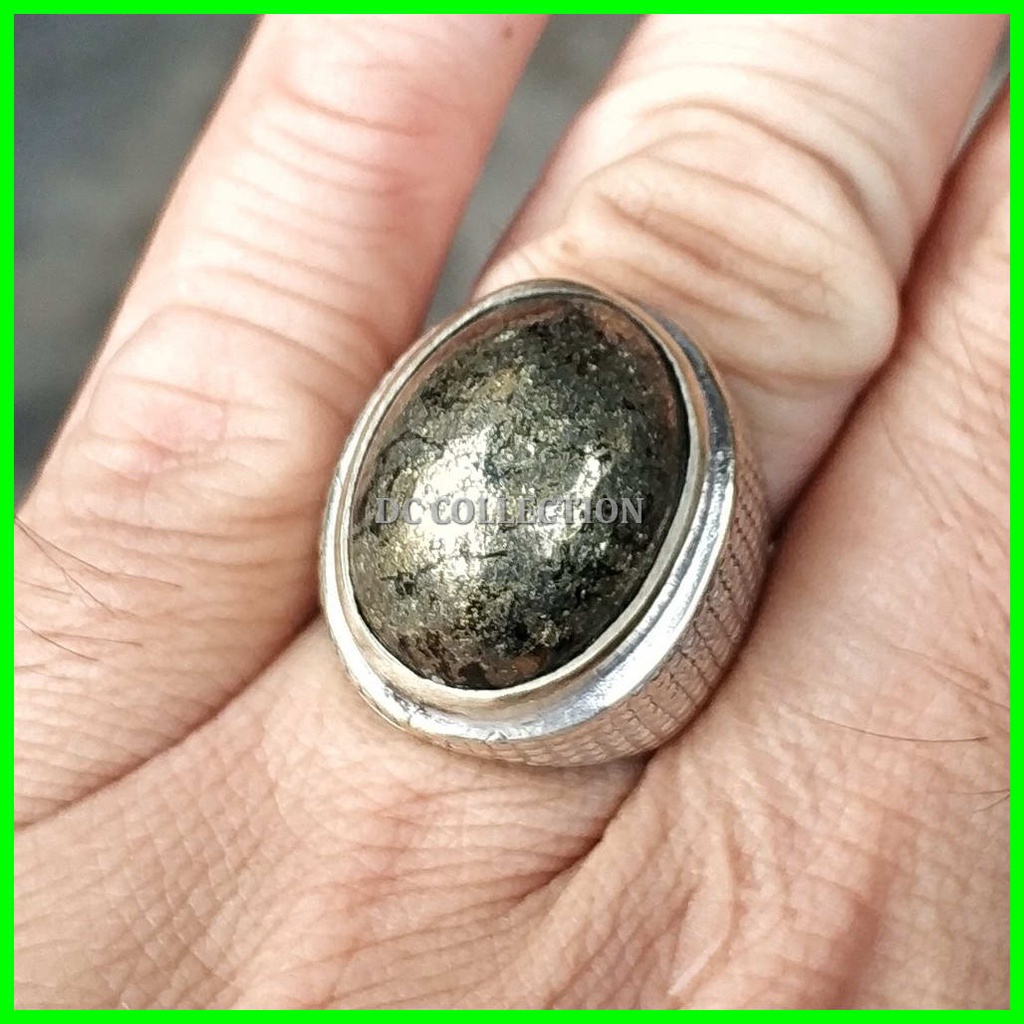 CINCIN NATURAL BATU AKIK BADAR EMAS PYRITE