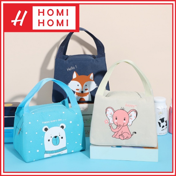 HomiHomi Tas Makan Lunch Box Kotak Makanan Anak Tahan Panas Praktis Motif TM020