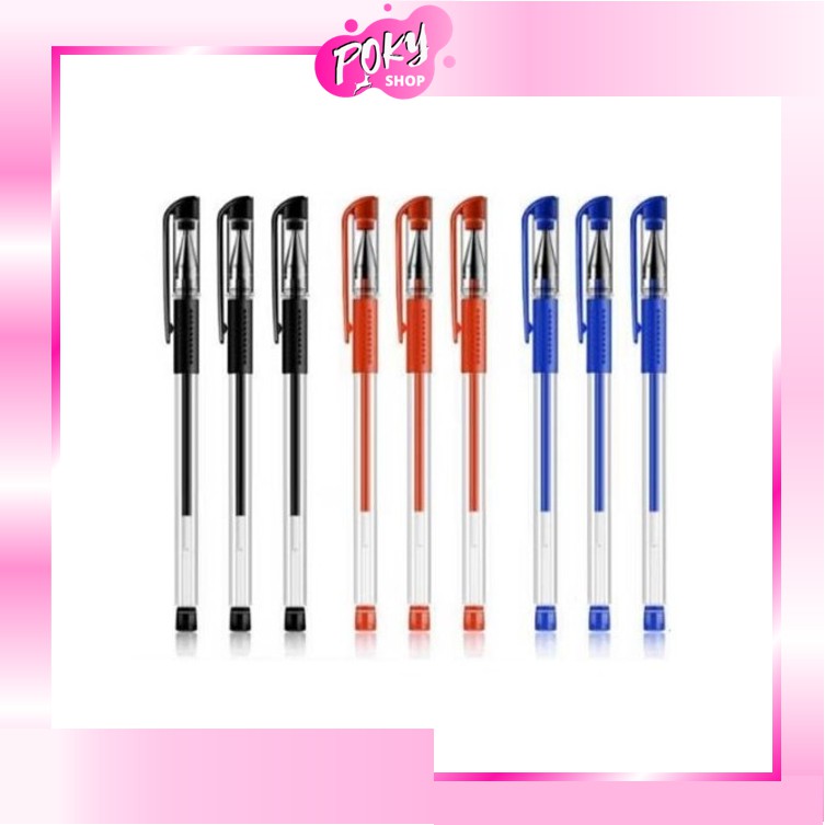 POKY - D6011 Pena Pulpen Gel 0.5 mm / Alat Tulis / Pena 0.5 mm / Pulpen Gel / Pena Gel / Perlengkapan Sekolah Pulpen