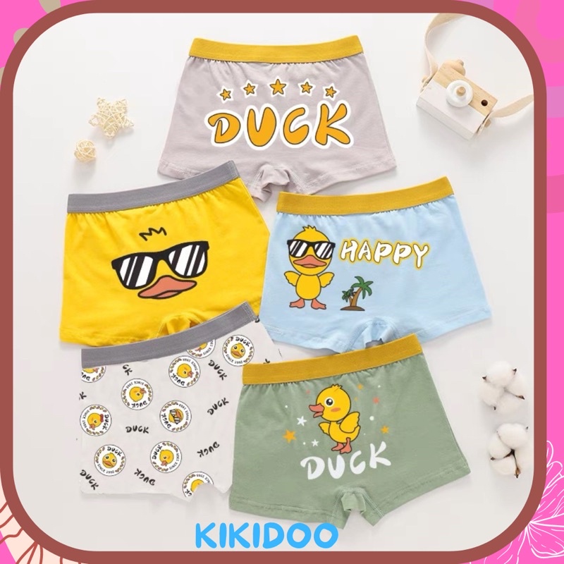 Kikidoo Celana Dalam Boxer Katun Anak Laki Laki Import Duck Bal45