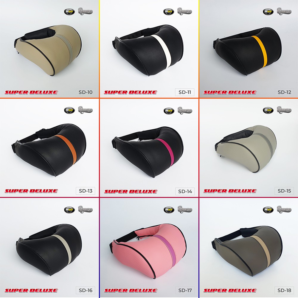 Set Bantal Mobil + Sarung Stir Bahan kulit MBTECH - SUPER DELUXE