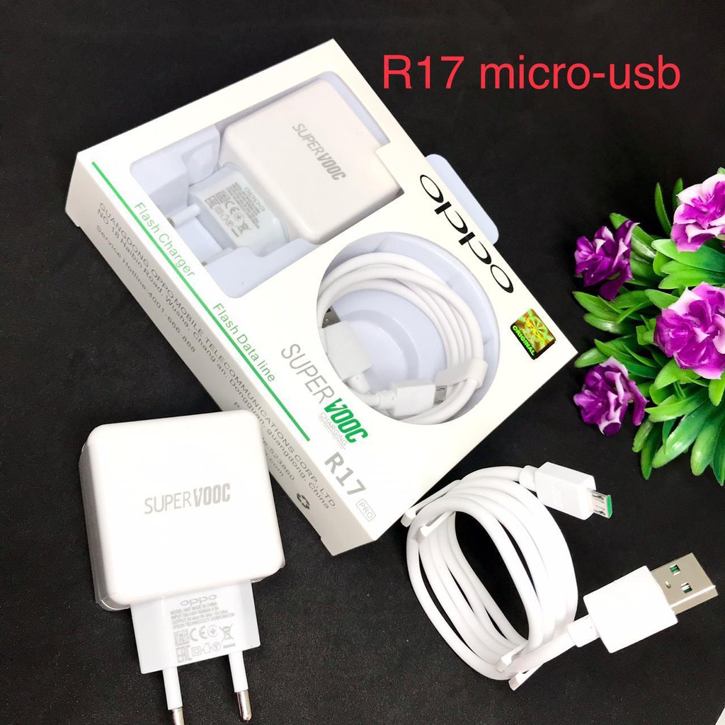 CHARGER CASAN OPPO R15 R17 PRO SUPER VOOC ORIGINAL FAST CHARGING MICRO / TYPE-C