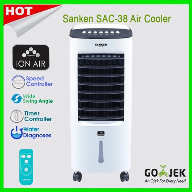 Kipas Angin Listrik Ac Pendingin Portable Air Cooler Sanken Sac 38 Ion Air Indonesia