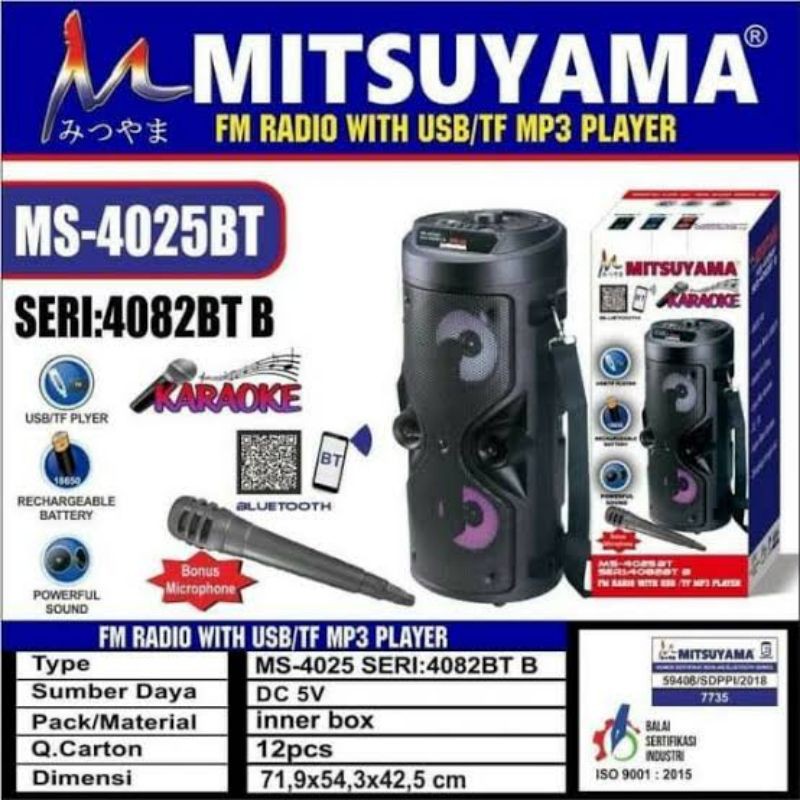 Radio Speaker Bluetooth MS/SERI-4082BT B MITSUYAMA