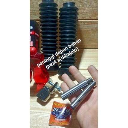 PAKET PENINGGI SHOCK DEPAN BELAKANG XRIDE 115-113- OLD/ LAMA MODIF JINJIT/TRAIL