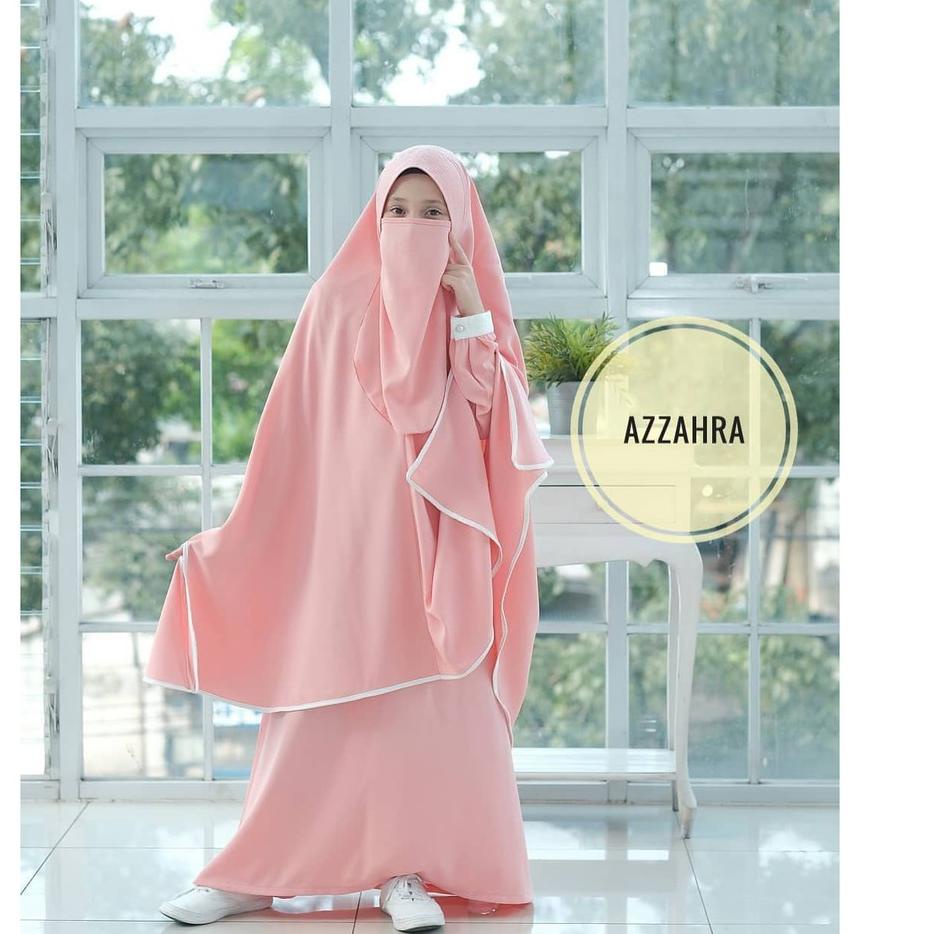 [DISCOUNT 9RP39] Azzahra Syari + Jilbab Free Cadar 8-10 Tahun Gamis Anak Perempuan 2020 / Gamis Mura