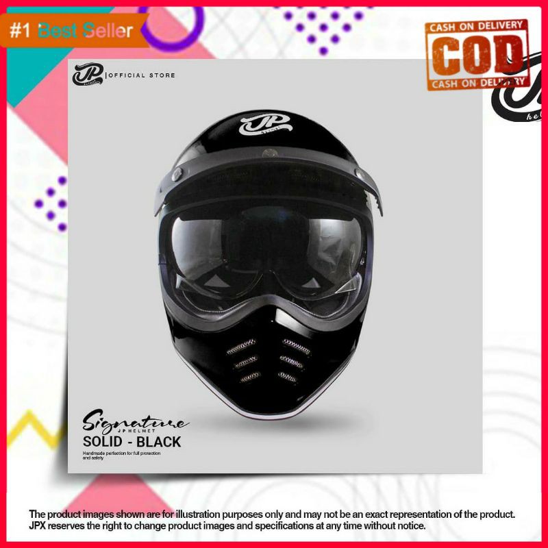 Helm JPX/JP Retro Signature Full Face Soild Color