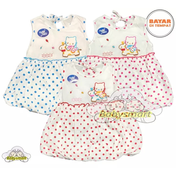 Babysmart - PLANET KIDS Dress Ballon HELLO KITTY Baju bayi perempuan usia 0-12 bulan/Pakaian anak