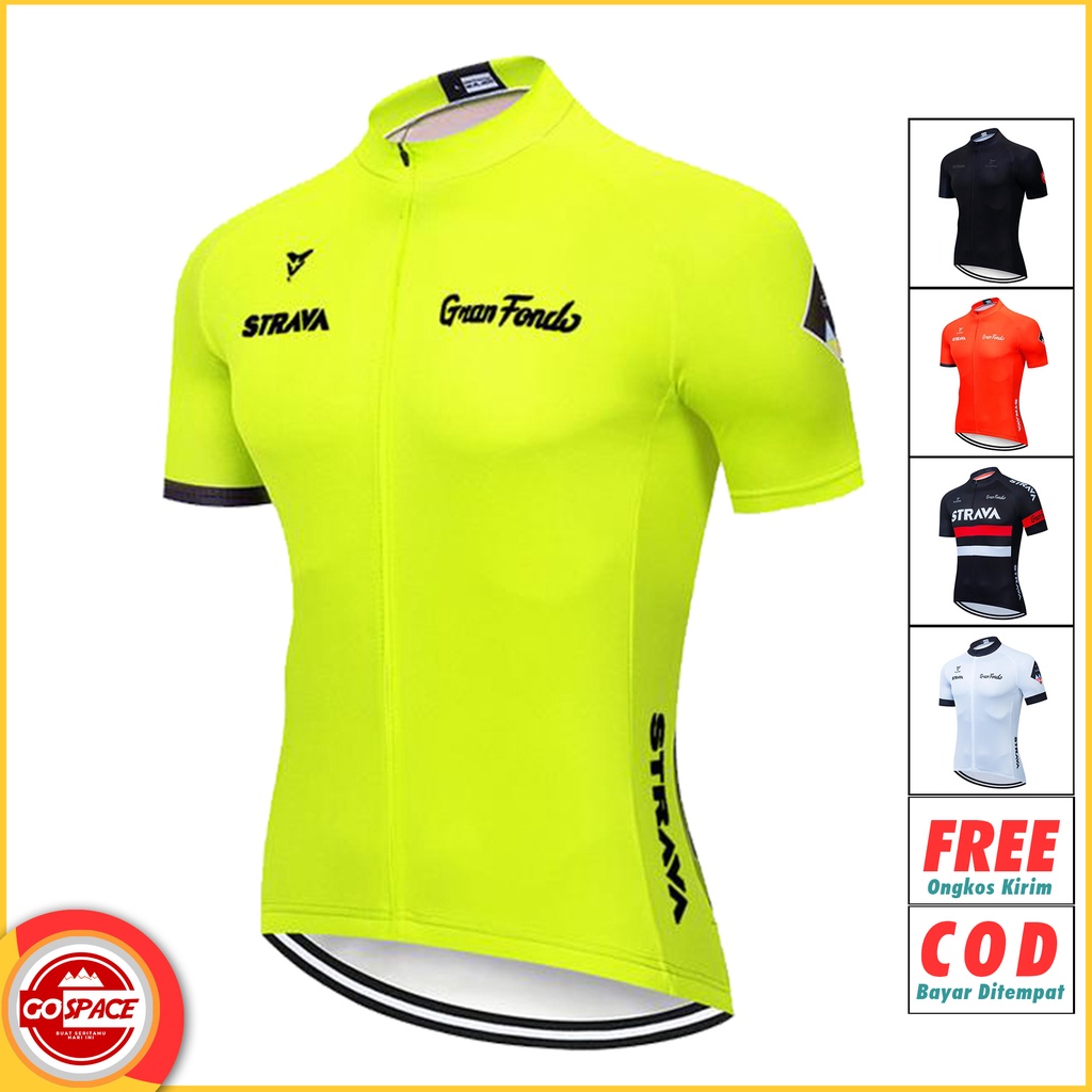 Jersey Sepeda Roadbike Strava GREEN Cycling RB Lengan Pendek Gowes Pria Wanita