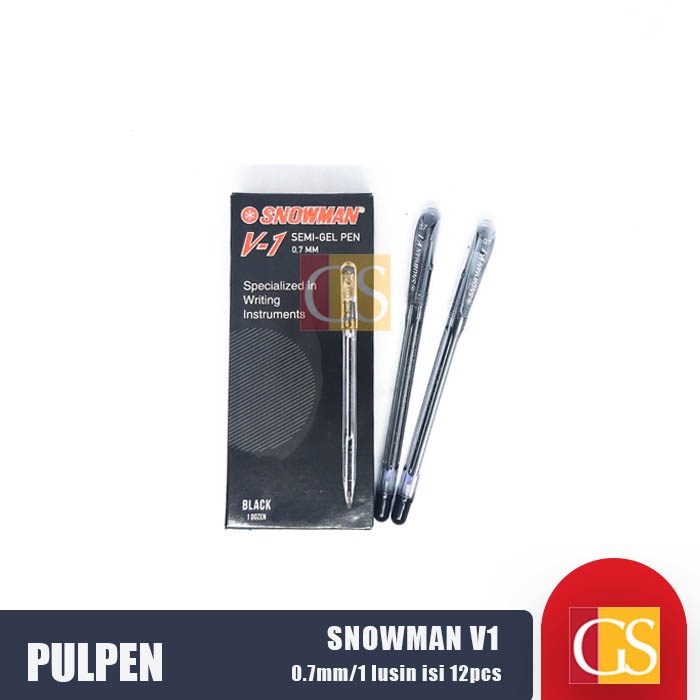 

Pulpen Snowman V1 0.7mm Semi Gel Pen Hitam Satuan / 1pcs
