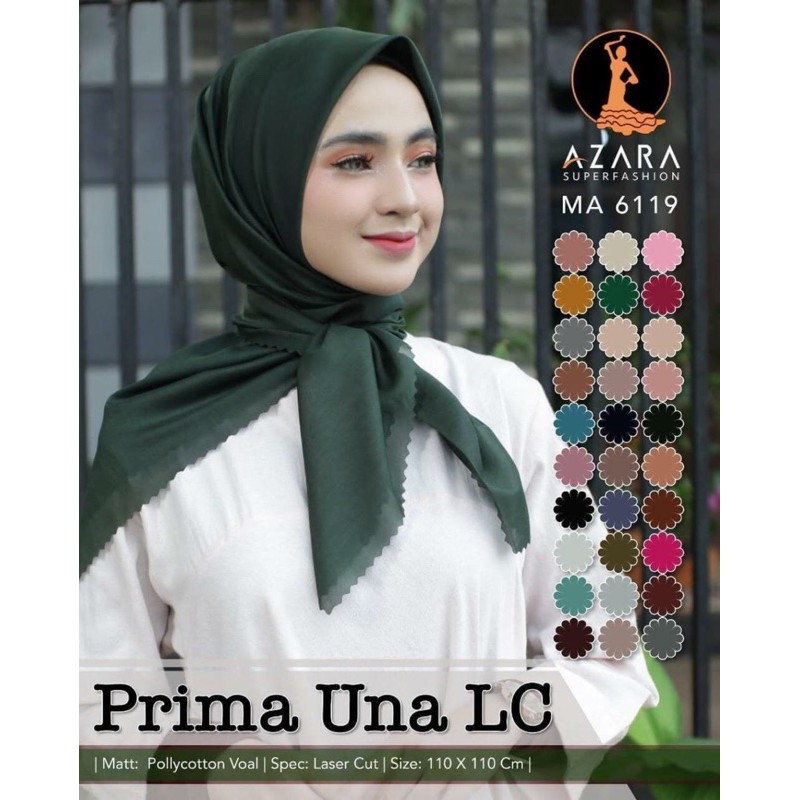 SEGIEMPAT VOAL PRIMA UNA LASER CUT AZARA / HIJAB JILBAB SQUARE VOAL BASIC LC