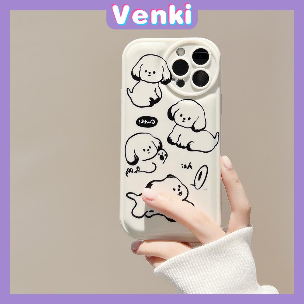 iPhone Case Silicone Soft Case TPU Airbag Shockproof Protection Camera Full Coverage Puppy Cute Cartoon Compatible For iPhone 11 Pro Max 13 Pro Max 12 Pro Max 7Plus xr XS Max