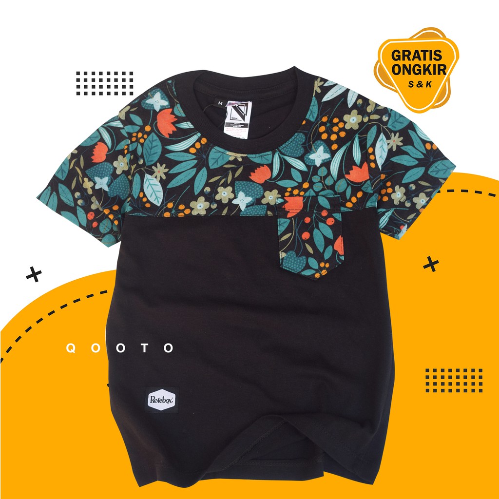 Rotebox kaos anak laki laki umur 1-12 tahun motif floral