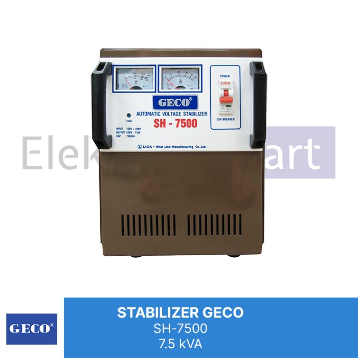 Automatic Voltage Stabilizer/Regulator/AVS/AVR/Stavol/Stabiliser GECO SH-7500 1 Phase/Fasa 7500 Watt
