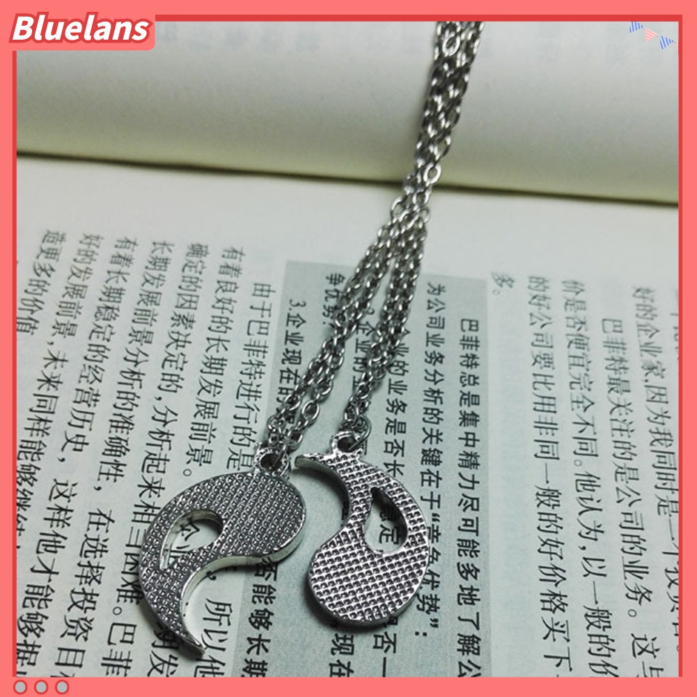 2pcs / Set Kalung Liontin Taiji Bagua Dapat Disesuaikan Untuk Unisex