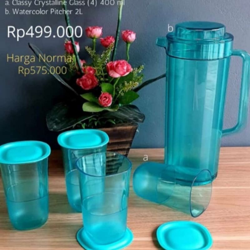 Classy Crystaline Glass / Gelas Tupperware / Gelas tosca