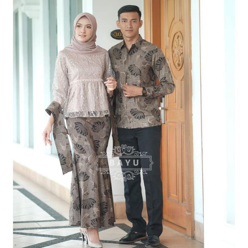 BATIK COUPLE KEBAYA BROKAT KONDANGAN BATIK COUPLE KEBAYA LAMARAN COUPLE MERMAID BROKAT