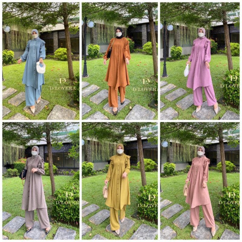 ANDIEN LONG SET ORIGINAL // SET GAMIS CELANA PREMIUM D'LOVERA JEVANI
